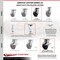 Service Caster 6 Inch Polyolefin Caster Brakes/Swivel Locks and 2 Rigid, 2PK SCC-35S620-POB-SLB-BSL-2-R-2 - alternate 4
